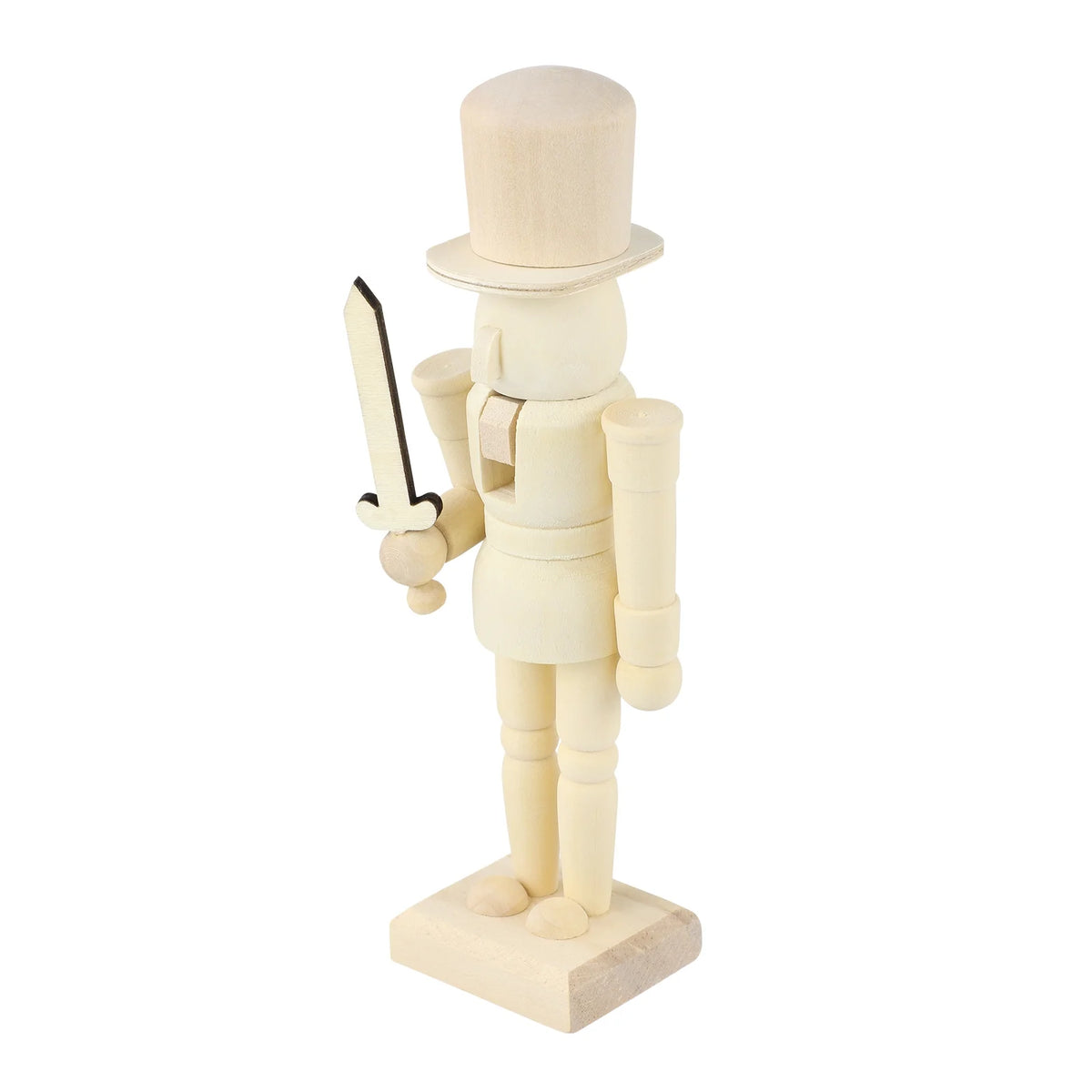Unpainted Wooden Nutcracker Soldier M103