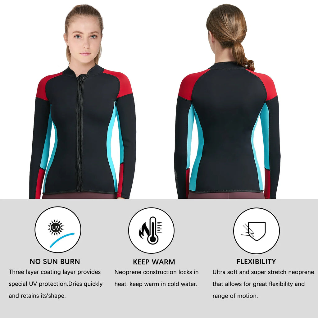 2mm Neoprene Long Sleeve Wetsuit Jacket I233