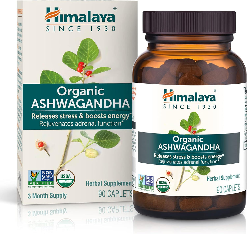 Organic Ashwagandha 90 Caplets 670 mg F490