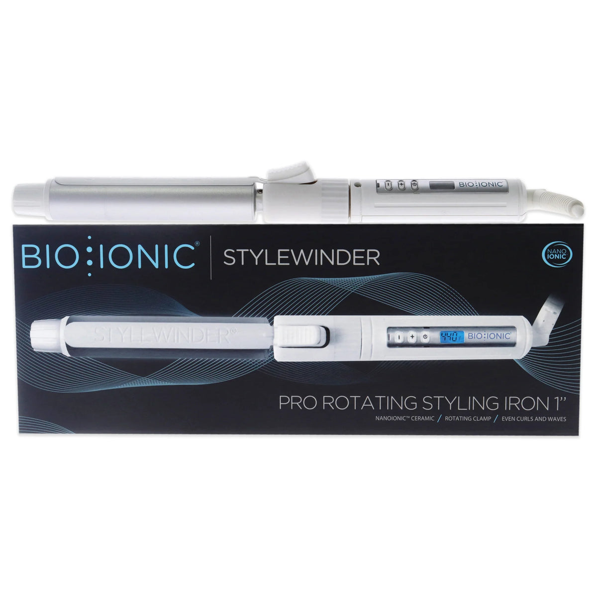 White 1 Inch Rotating Styling Iron W5989
