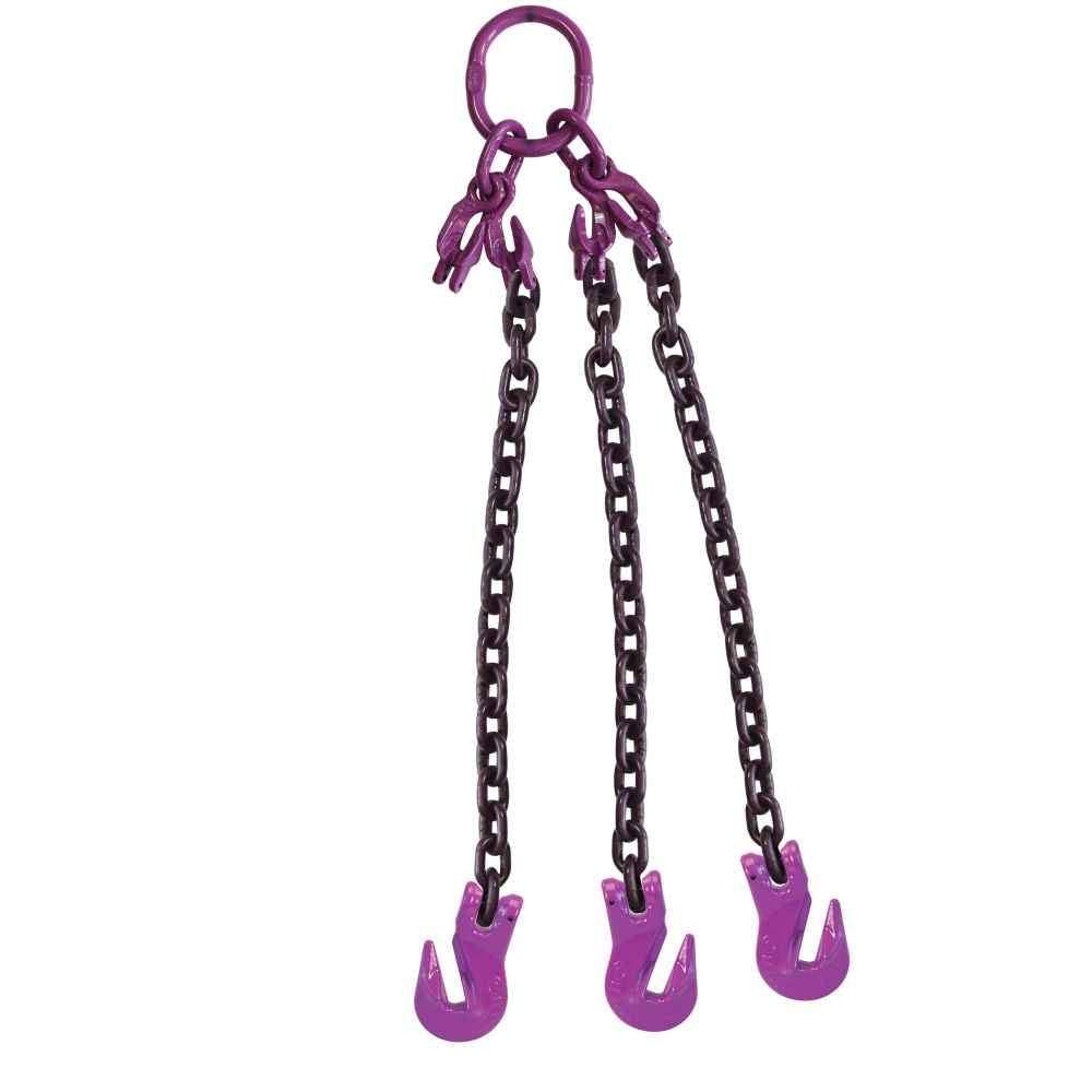 Adjustable 3 Leg Chain Sling with Grab Hooks B105