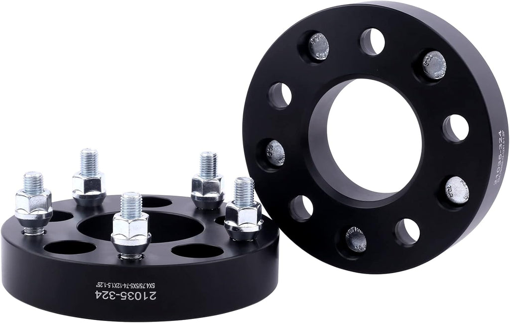Black Forged 5x5 to 5x4.75 Wheel Adapters 1.5 Inch with 12x1.5 Studs Pack of 4 X90882