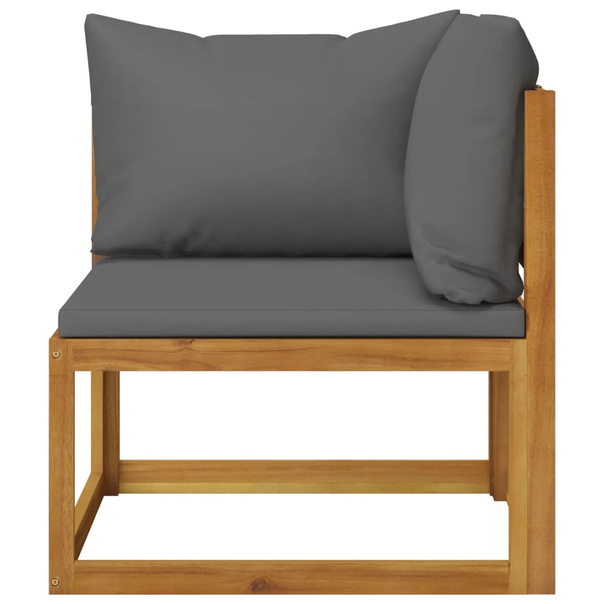 6 Piece Patio Lounge Set with Cushions Acacia Wood Outdoor Sectional Set Y229