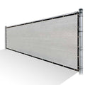 Grey Privacy Fence Screen HDPE Mesh Cover with Reinforced Grommets T276