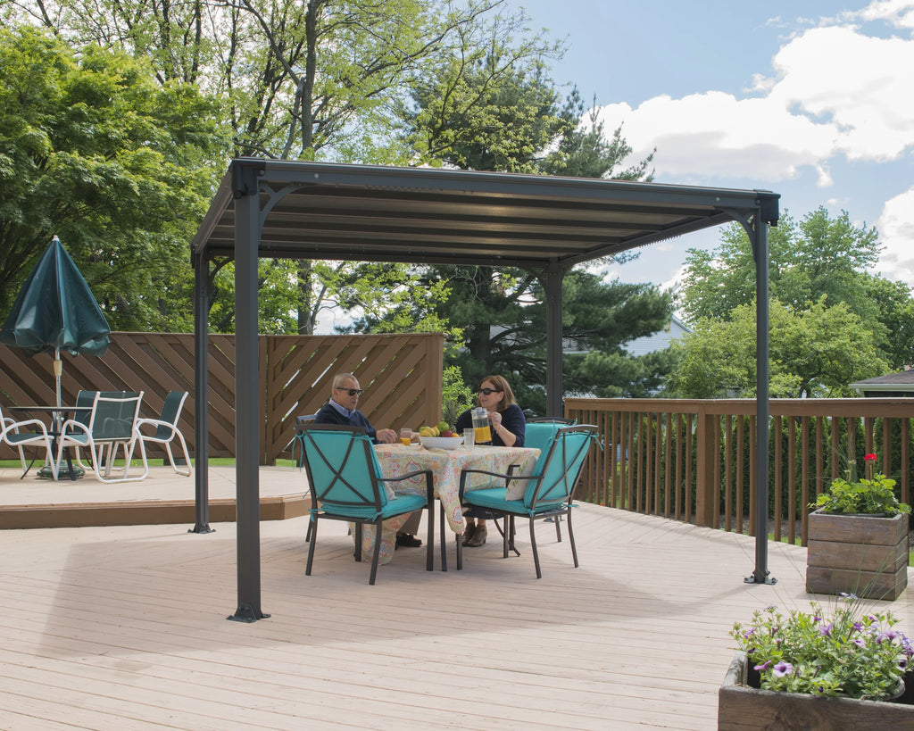 10' x 10' Polycarbonate/Aluminum Gazebo X301065
