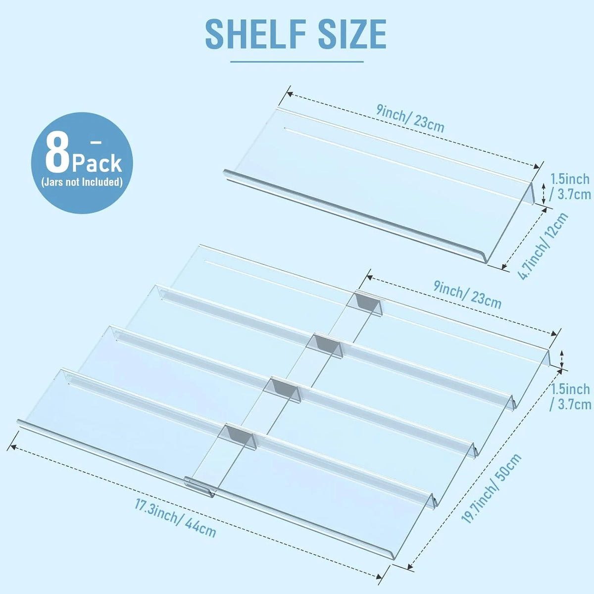 Clear Acrylic 4 Tier Spice Drawer Organizer S185141