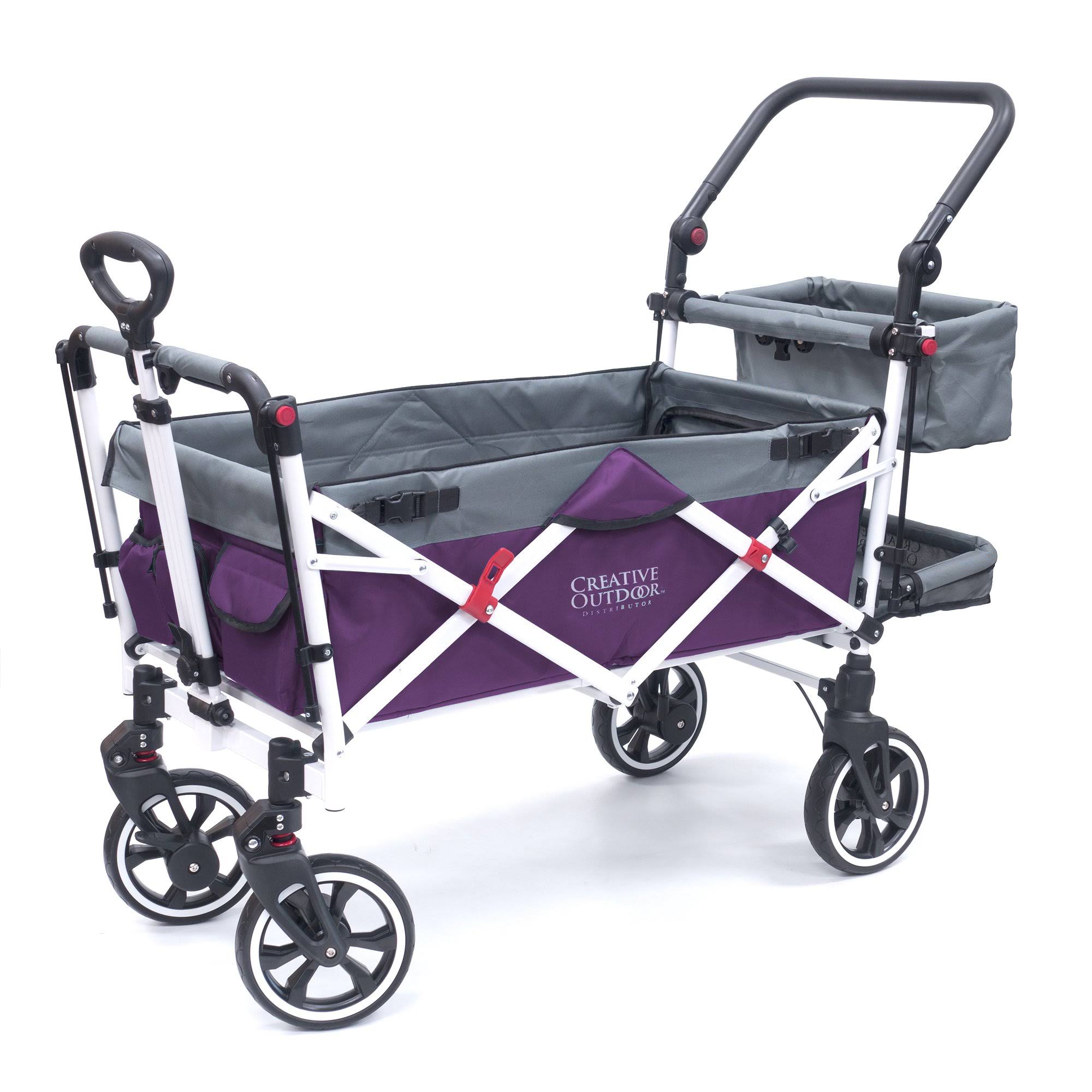 Purple Folding Wagon Stroller with Canopy X915505