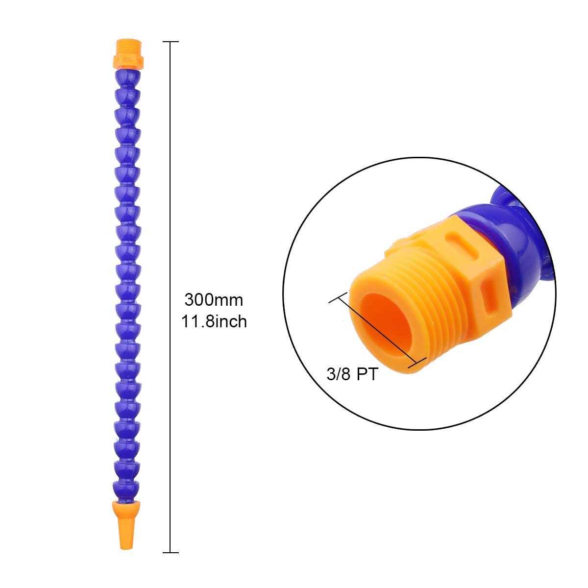 Pack of 10 Round Nozzle Flexible Oil Coolant Pipe Hose Z7018