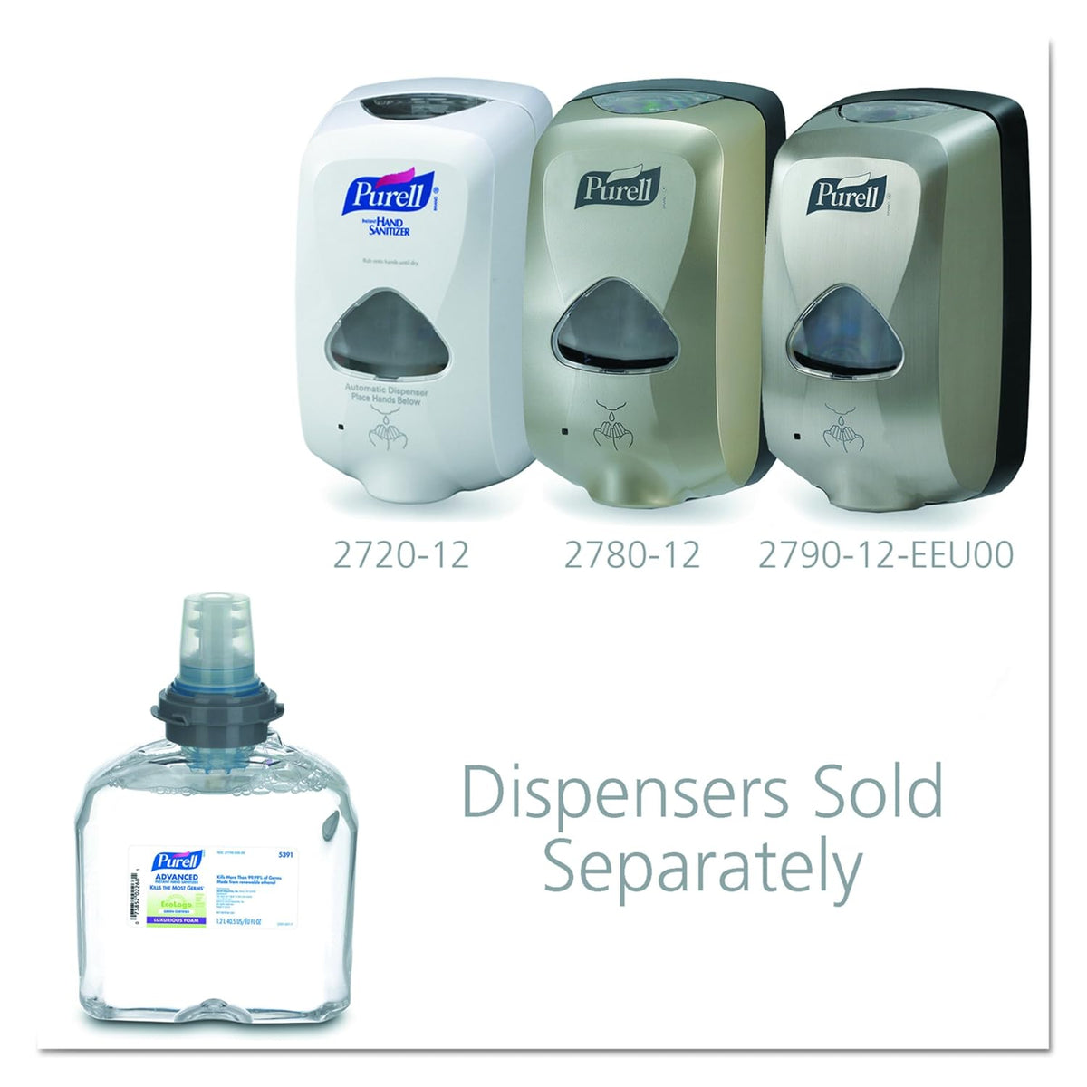 1200mL Clear Instant Hand Sanitizer Foam Refill (Pack of 2) N12118