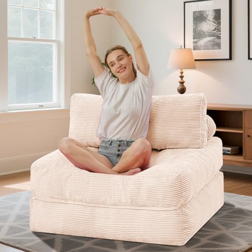 Black Folding Sofa Bed with Dual-Pillow M39302