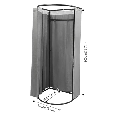 Grey Portable Folding Dressing Room with Shading Curtain I6702