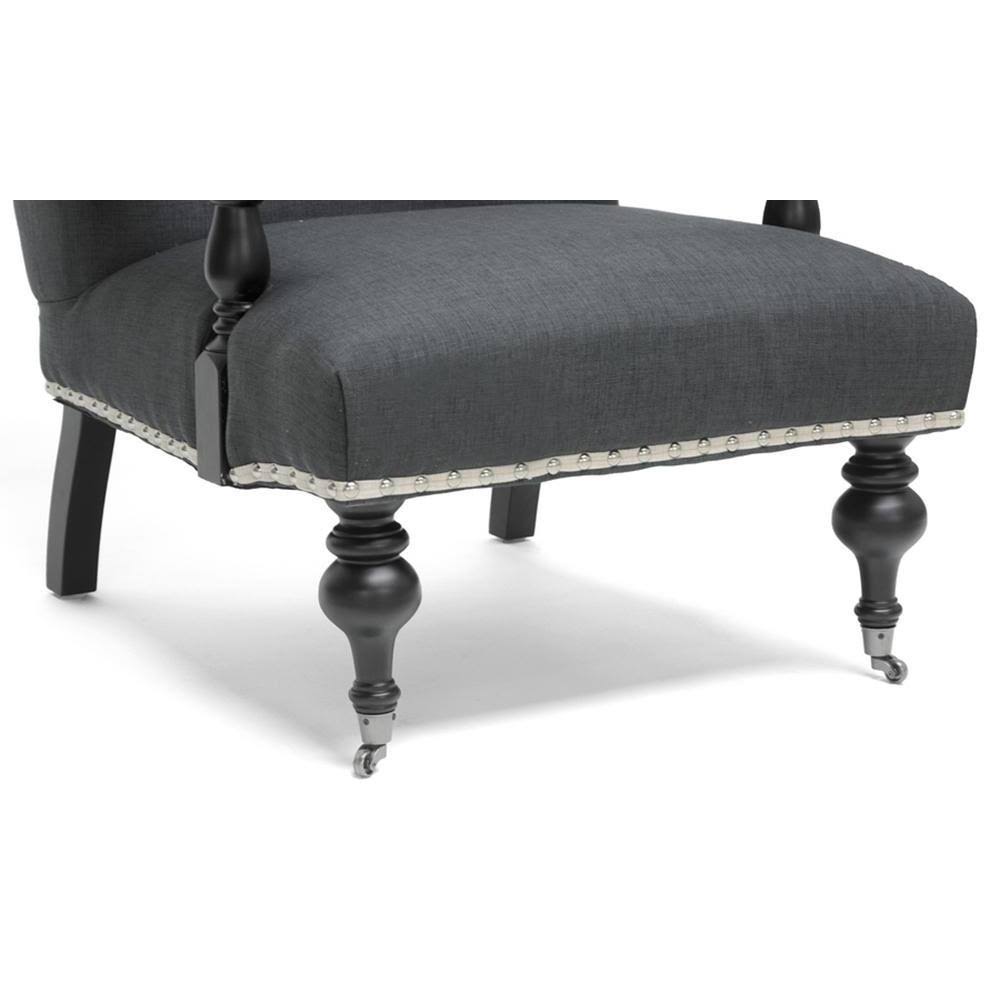 Gray Linen Arm Chair S209810