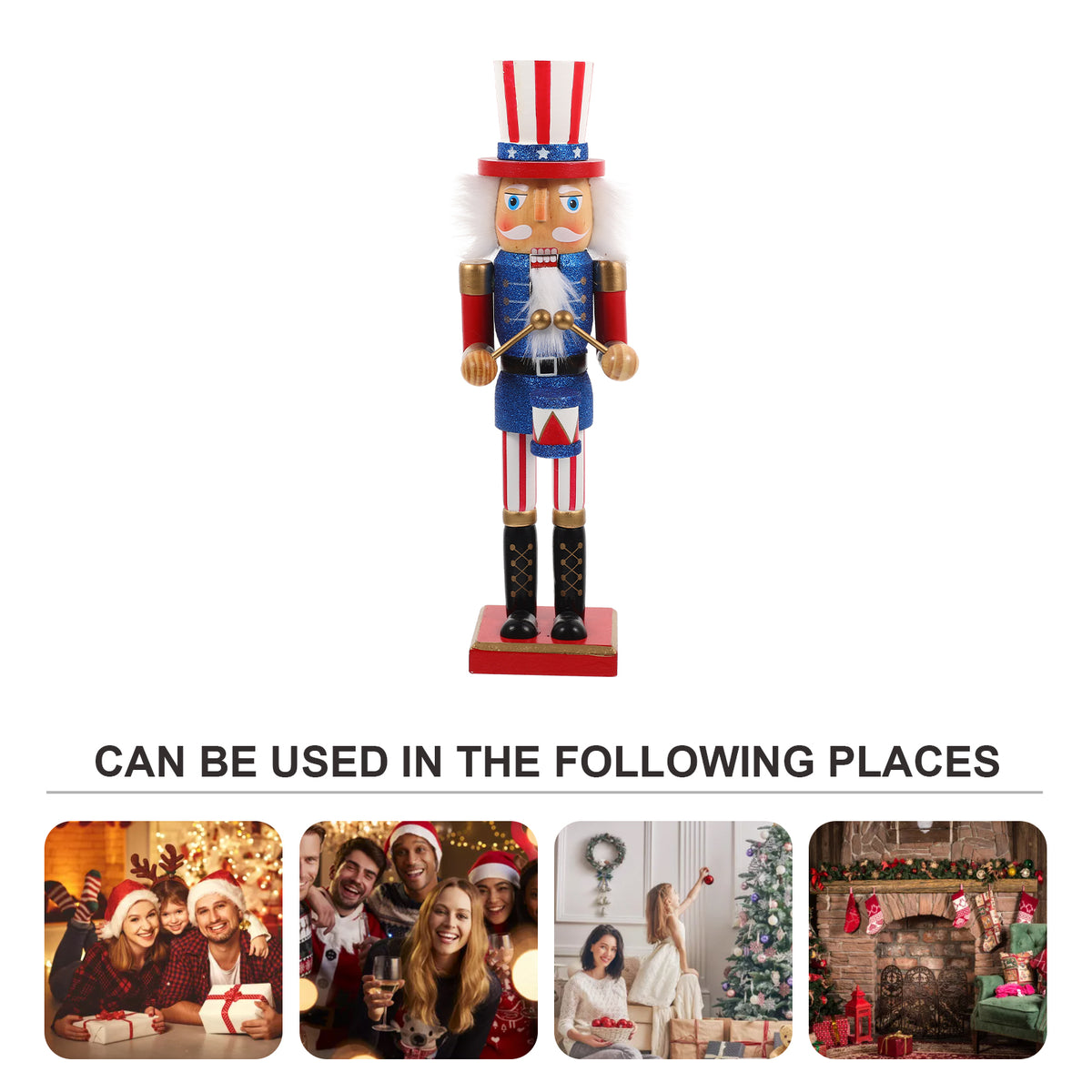 2pcs Nutcracker Doll Walnut Soldier F9508