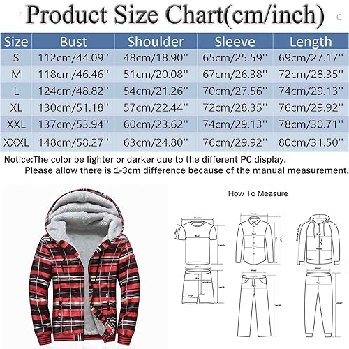 Mens Zip Up Hoodie Fleece Sherpa Lined Heavyweight Jacket R7679