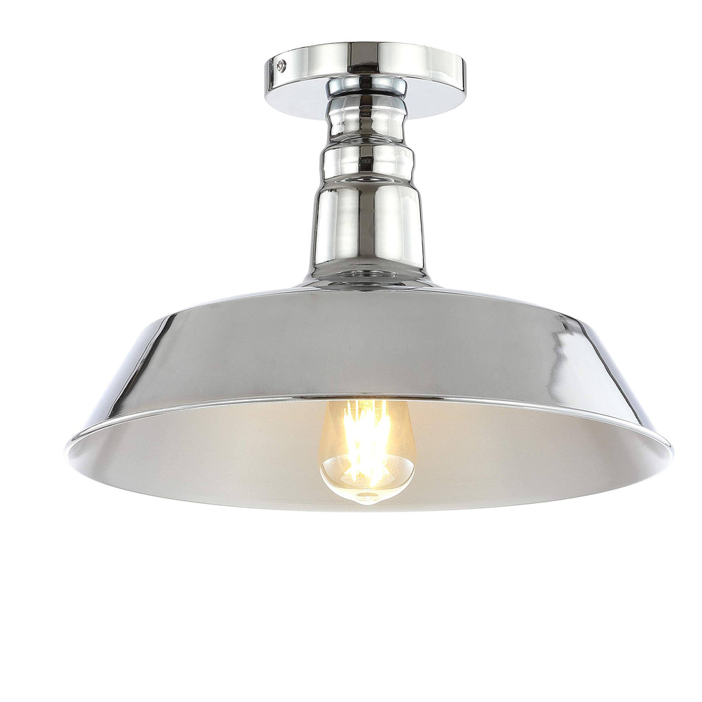 14x22 Metal LED Semi-Flush Mount Chrome X2353