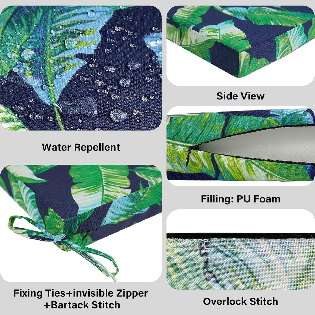 Blue Palms Square Outdoor Chair Pad Set of 2 T109974