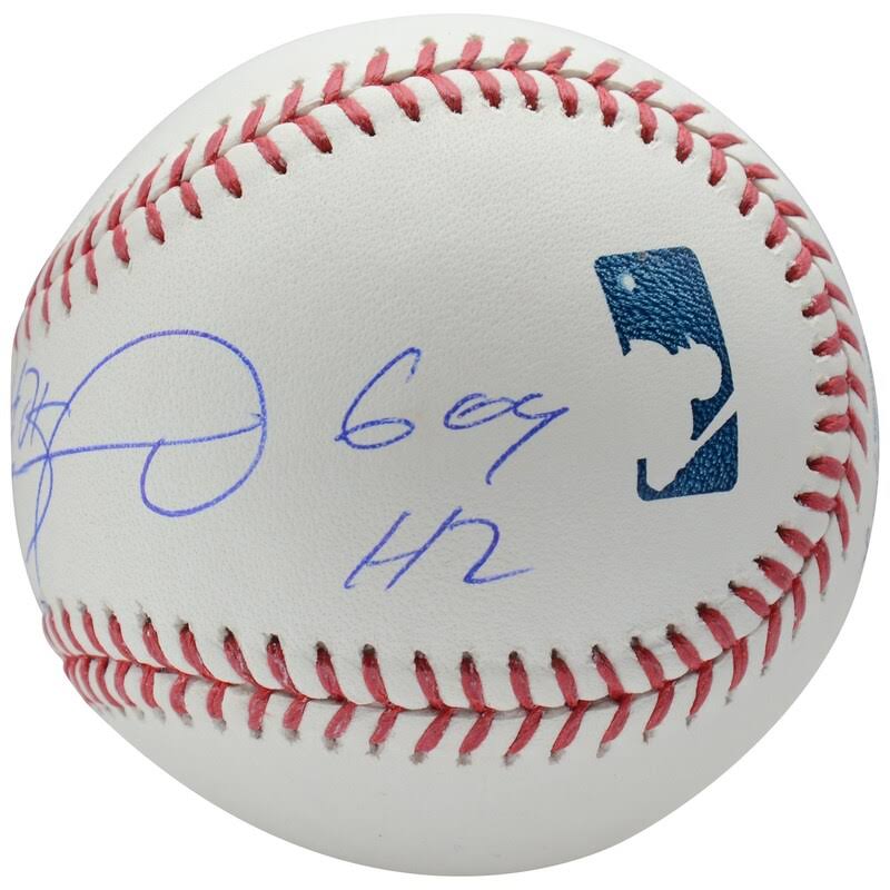 Autographed Baseball with 609 HR Inscription X213