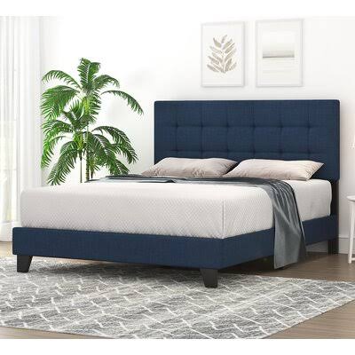 Tufted Bed Queen Blue P482257