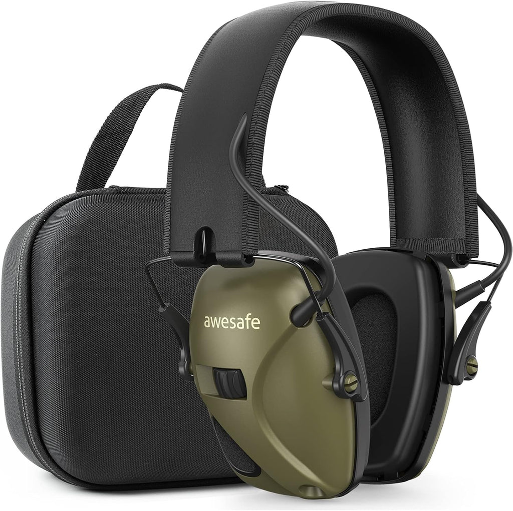 Electronic Shooting Earmuff Hearing Protection with Storage Case J1777