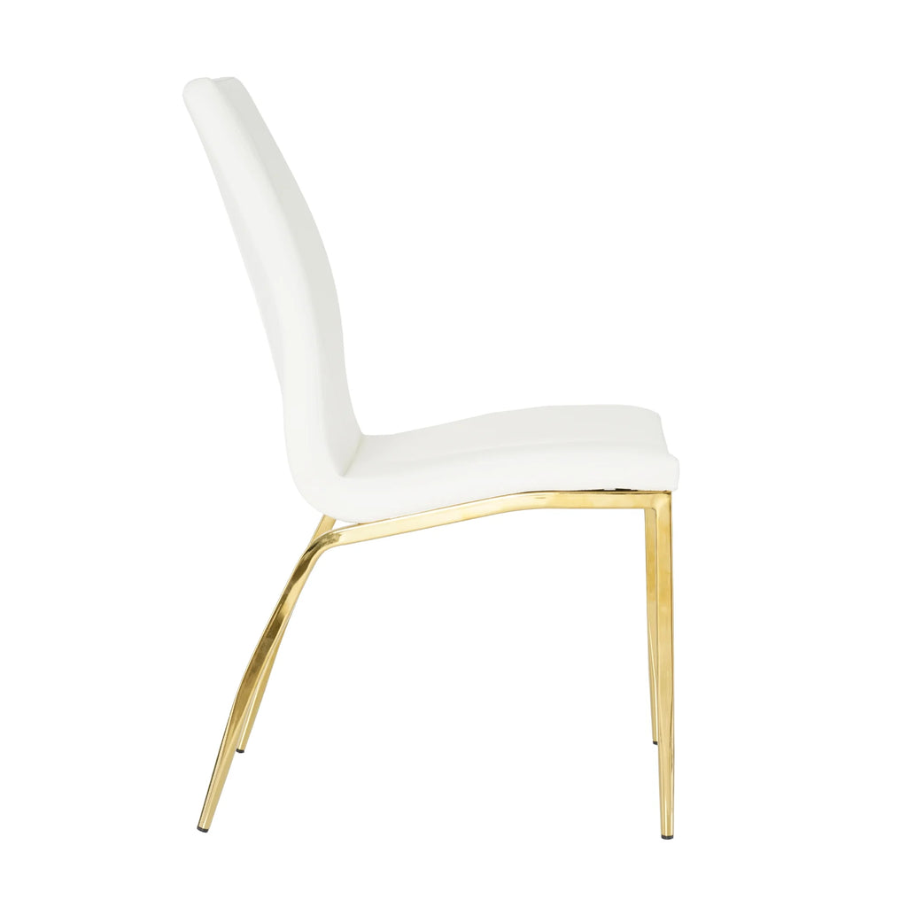 Faux Leather Upholstered Dining Chairs Set of 4 G99659