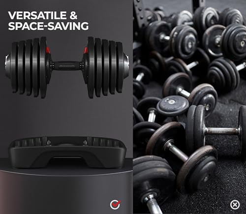 Adjustable Dumbbell Set 90LBS with Anti-Slip Handle P52123