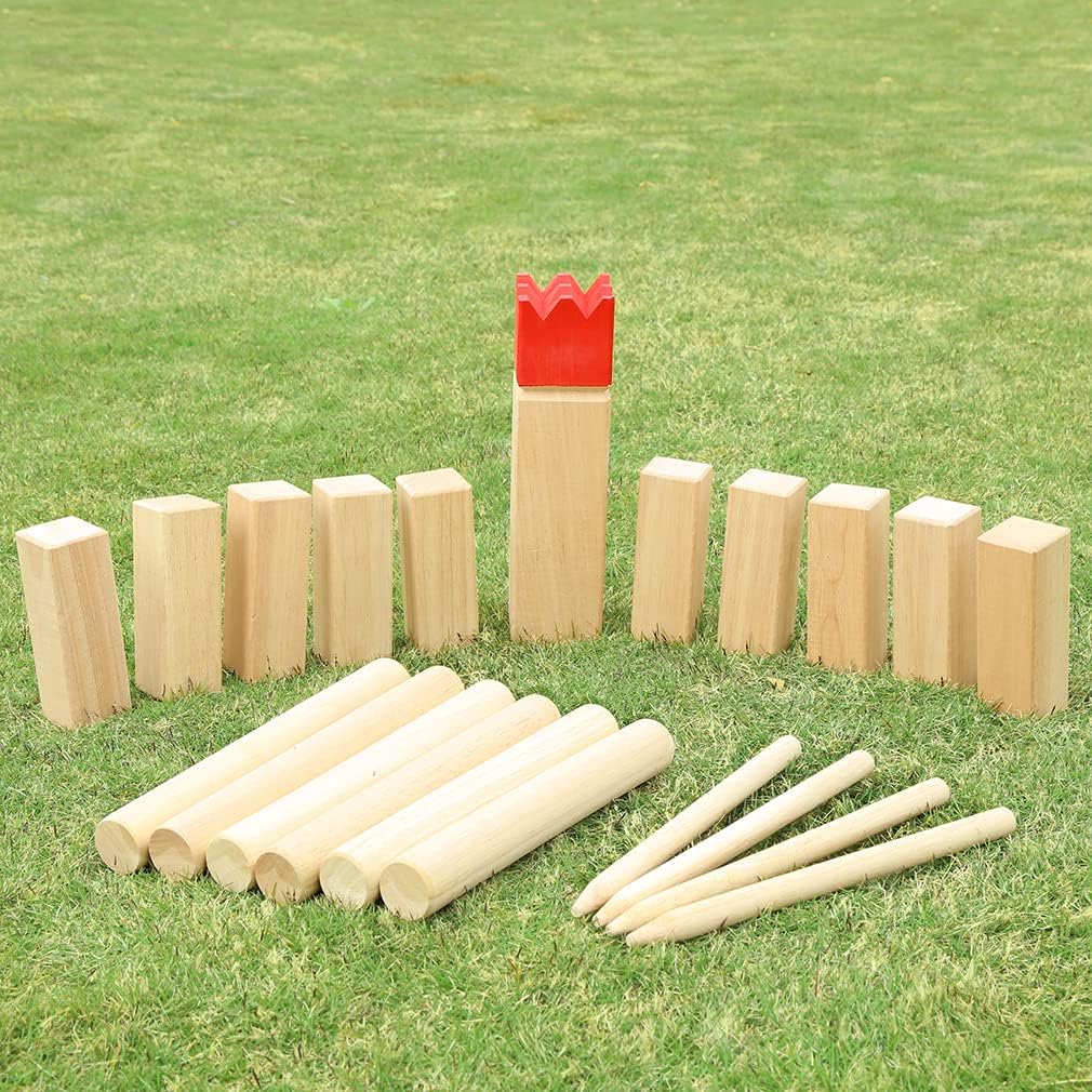 Kubb Yard Game Set Wooden with Carry Bag Y1783