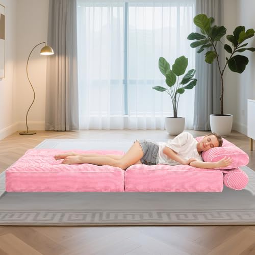 Black Folding Sofa Bed with Dual-Pillow M39302