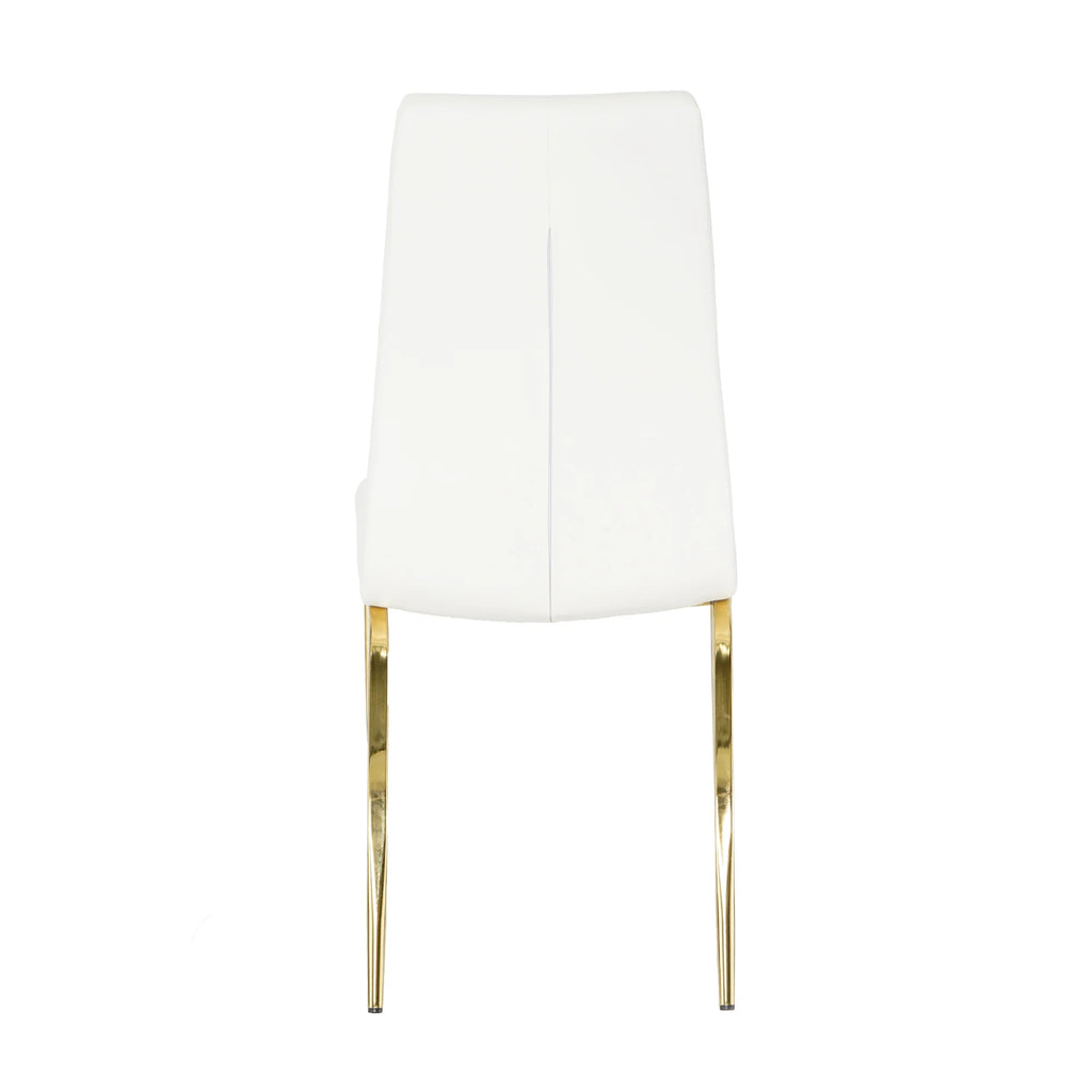 Faux Leather Upholstered Dining Chairs Set of 4 G99659