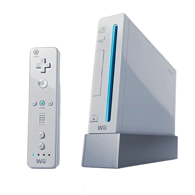 Wii Console White with Wii Remote Controller, Wireless Gamepad, Silicone Case White & Black HDMI Cable Z414948