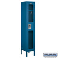 12x22 Wide Single Tier See-Through Metal Locker - Blue - Unassembled O25637