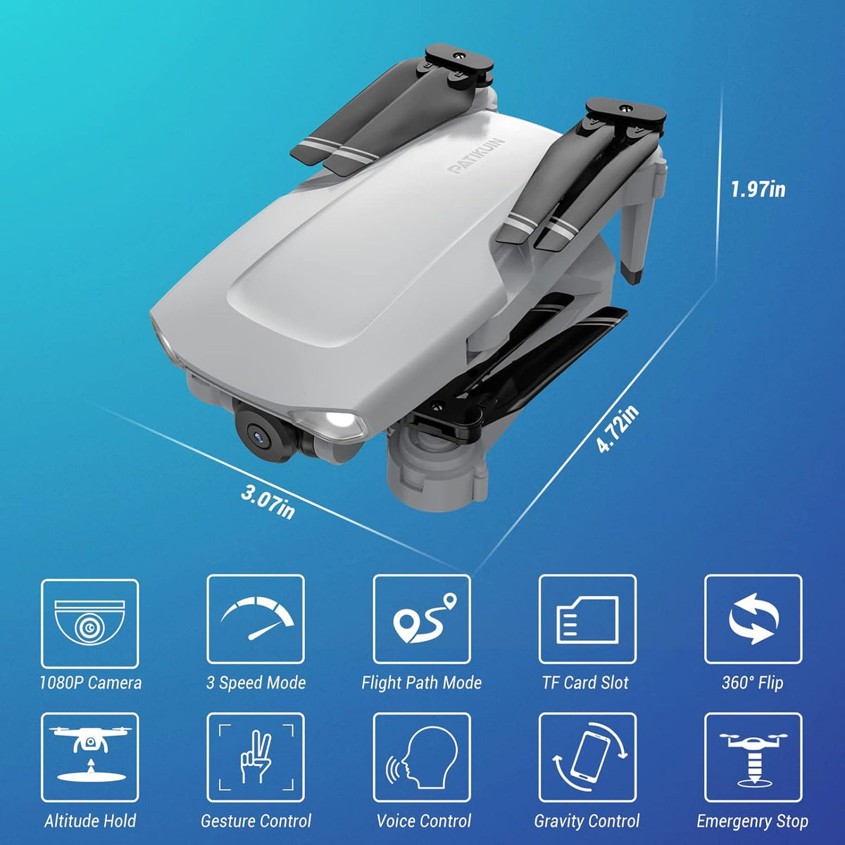 HD 1080P FPV Foldable RC Quadcopter Drone with Camera Q17890