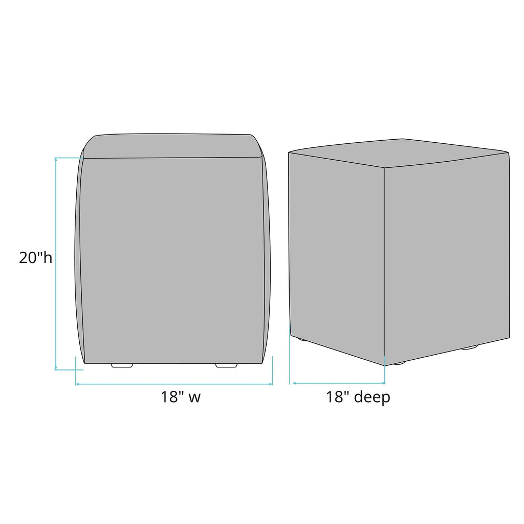 Charcoal Cube Ottoman N55425