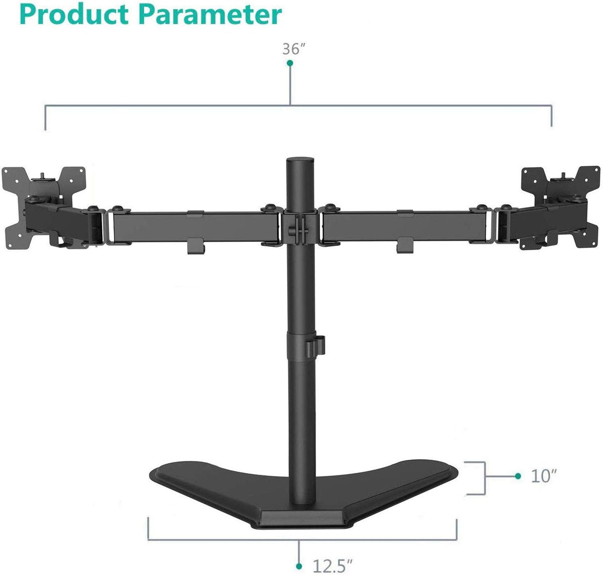 Dual LCD Monitor Desk Mount, Black R5851