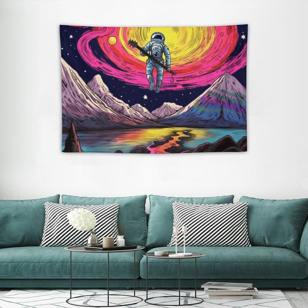 UFO Astronaut Galaxy Space Wall Art Tapestry 60x40 Inch G55730