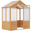 Natural Polycarbonate Wooden Greenhouse Q318891