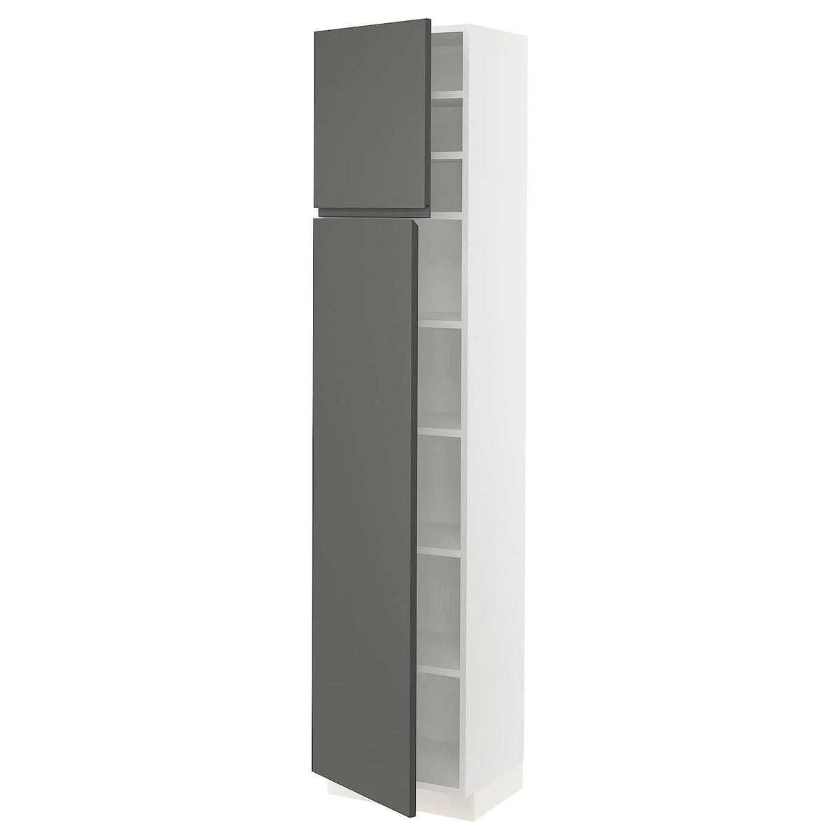 White High Cabinet with shelves and 2 Doors D98105