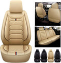 Beige PU Leather 5-seat Car Seat Covers for Celica F9345