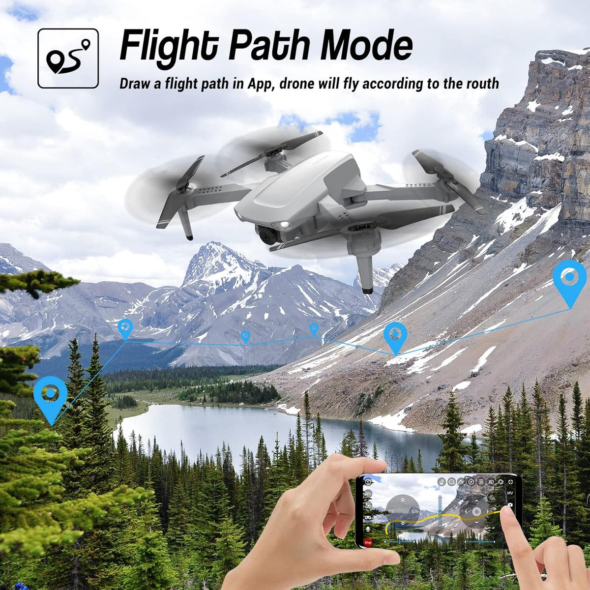 HD 1080P FPV Foldable RC Quadcopter Drone with Camera Q17890
