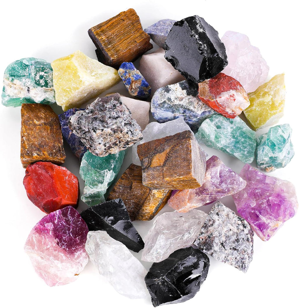 3LB Assorted Natural Stone Mix Raw Gemstone Rough Stones Crystals C5535