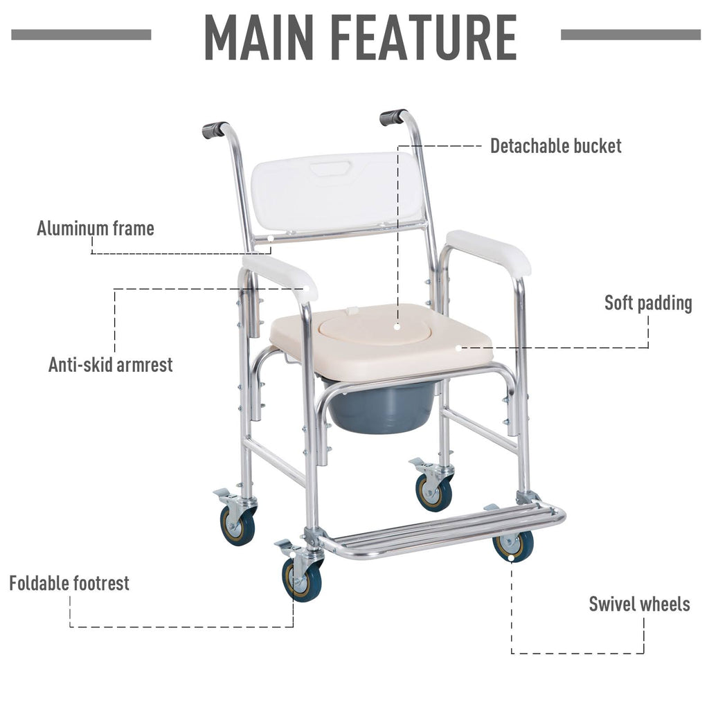 Medical Rolling Commode Chair Z8697