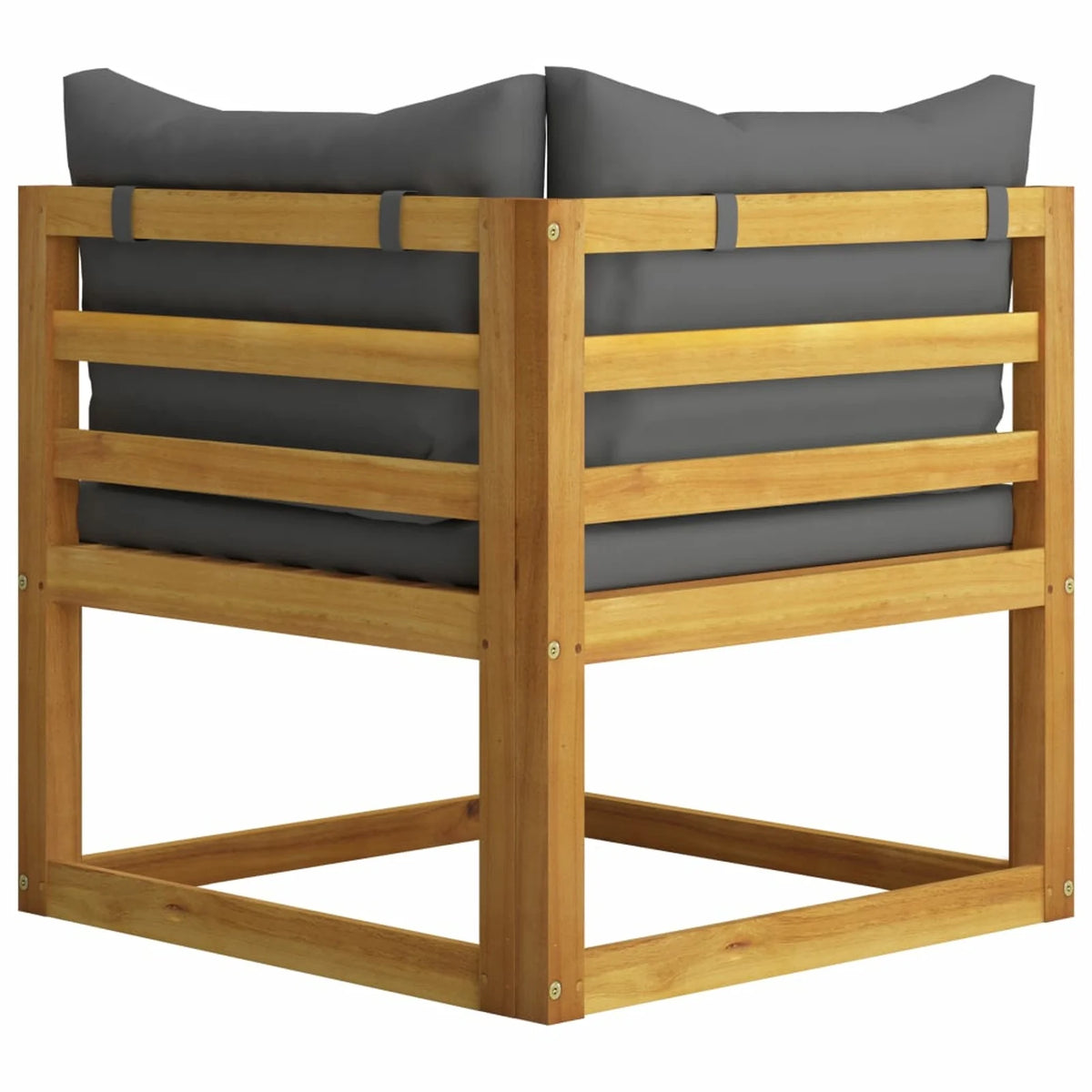 6 Piece Patio Lounge Set with Cushions Acacia Wood Outdoor Sectional Set Y229