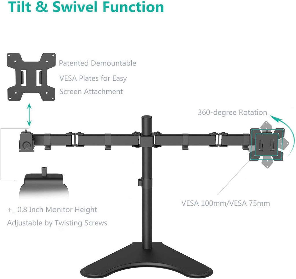 Dual LCD Monitor Desk Mount, Black R5851