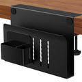 Black Clamp On Under Desk Laptop Holder with Magnetic Pen Holder H5328