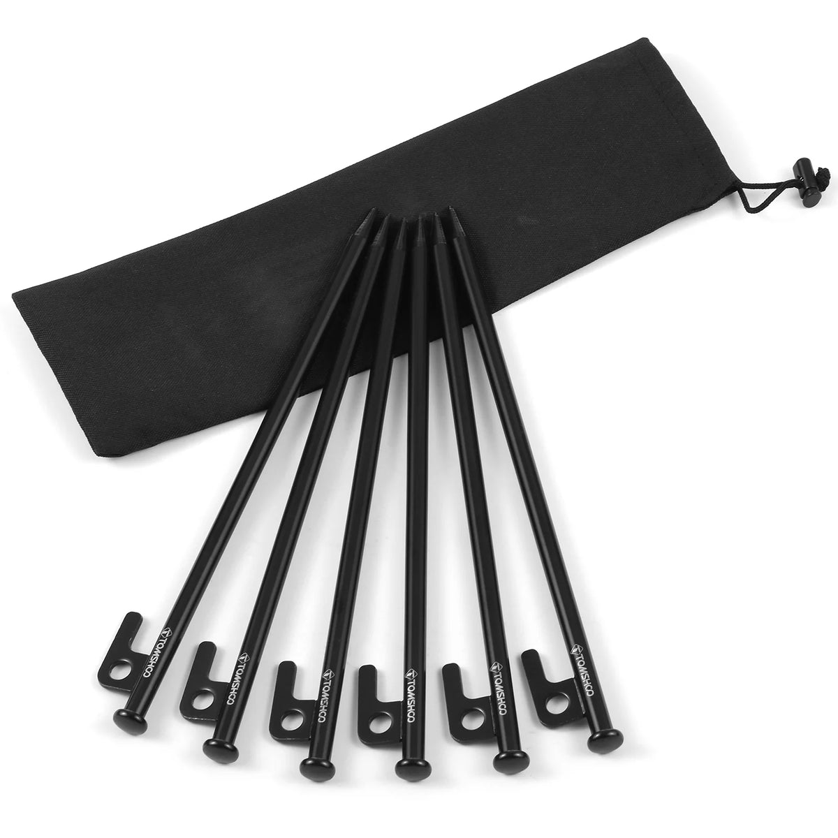 Heavy-Duty Steel Tent Pegs, 8 Inch/12 Inch, 6PCS E326