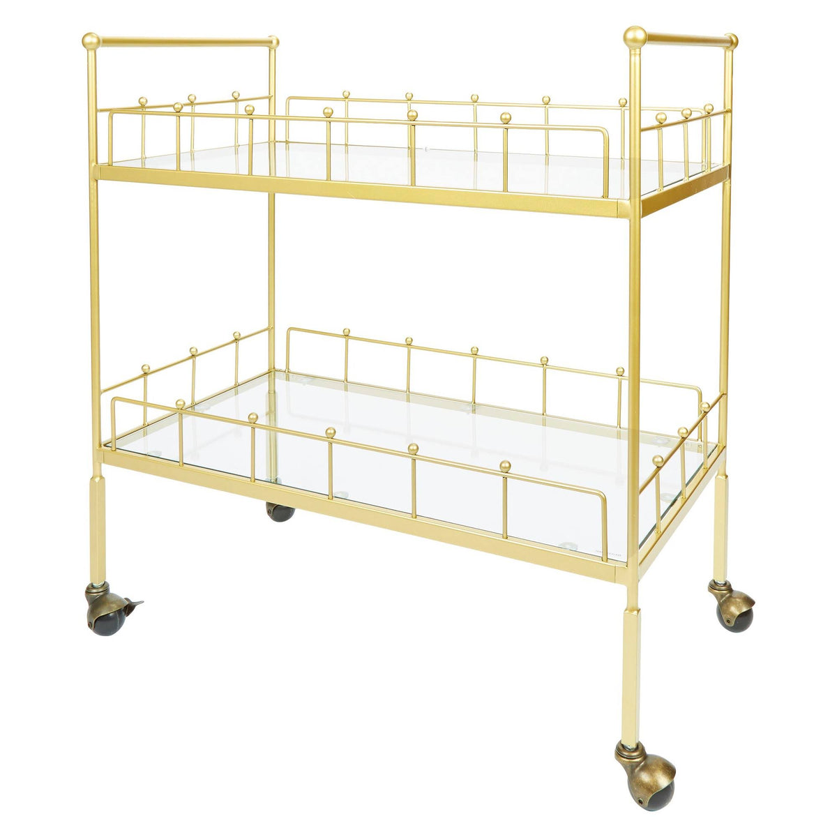 Gold Rectangular Serving Cart H39732