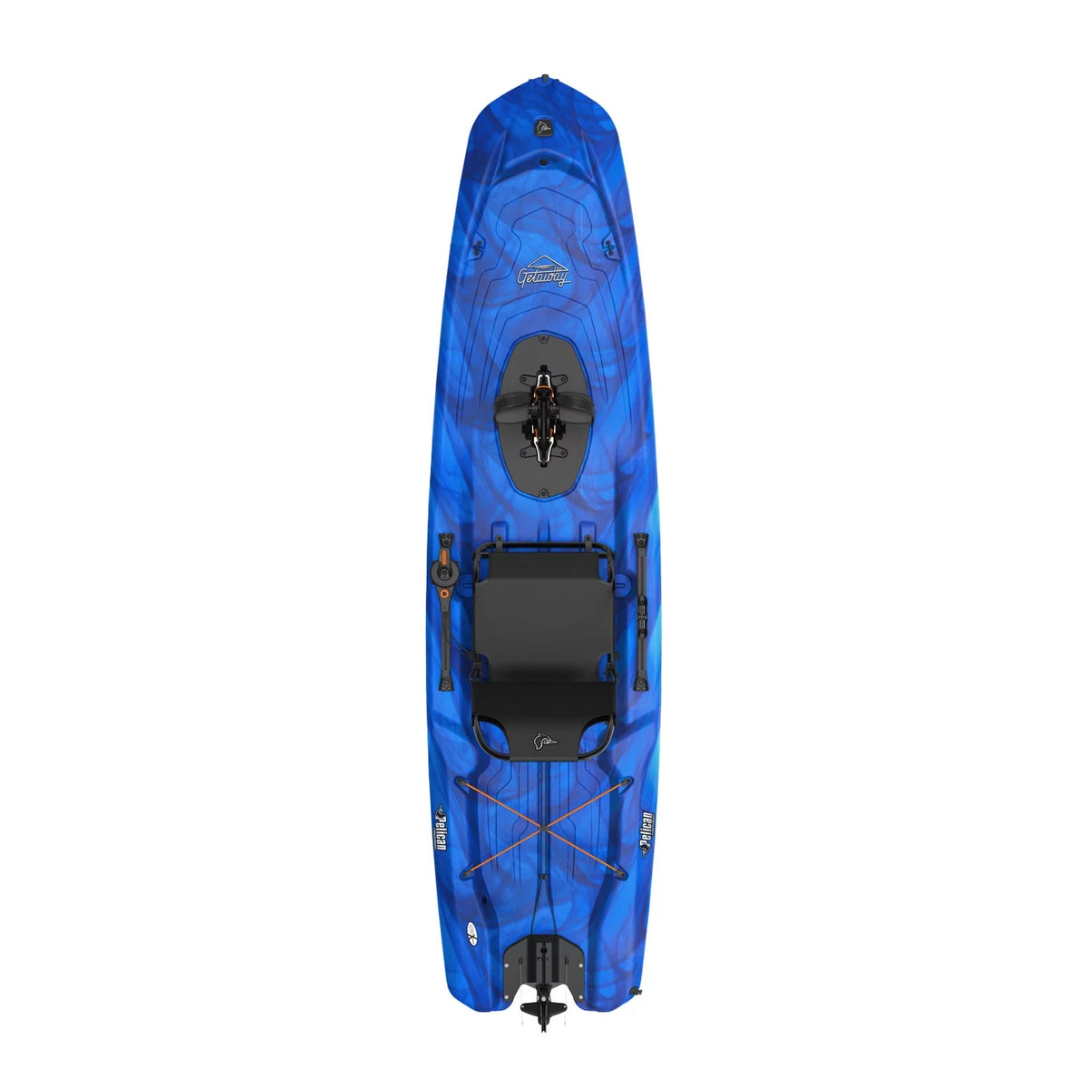 Sit-on-Top Recreational Pedal Kayak - 10 ft - Vapor Deep Blue/White M210