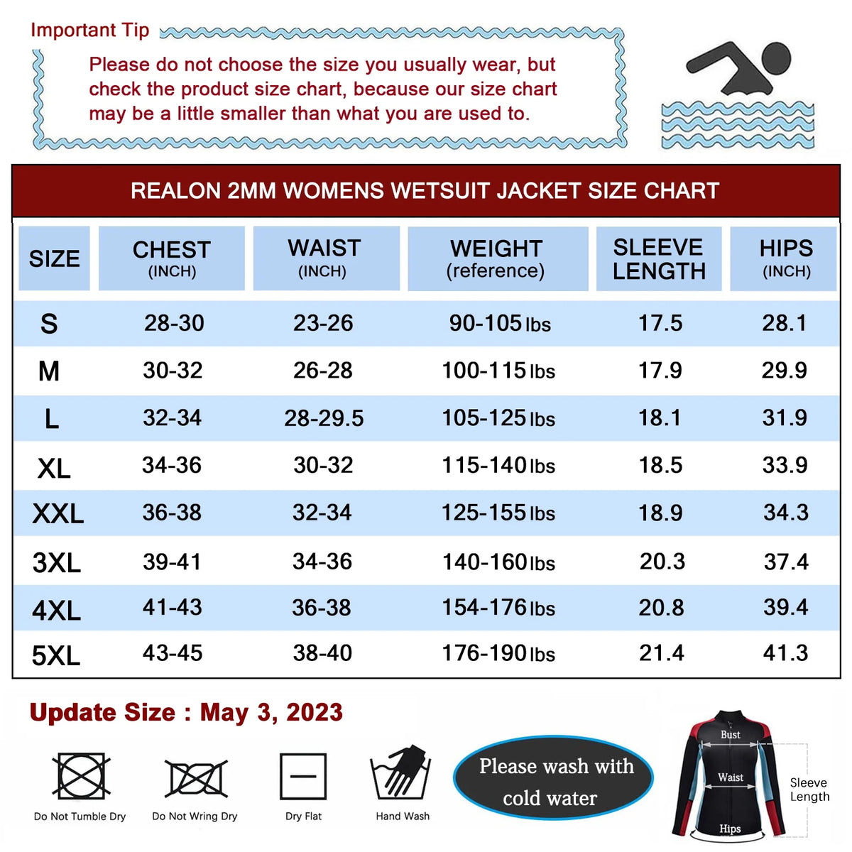 2mm Neoprene Long Sleeve Wetsuit Jacket I233