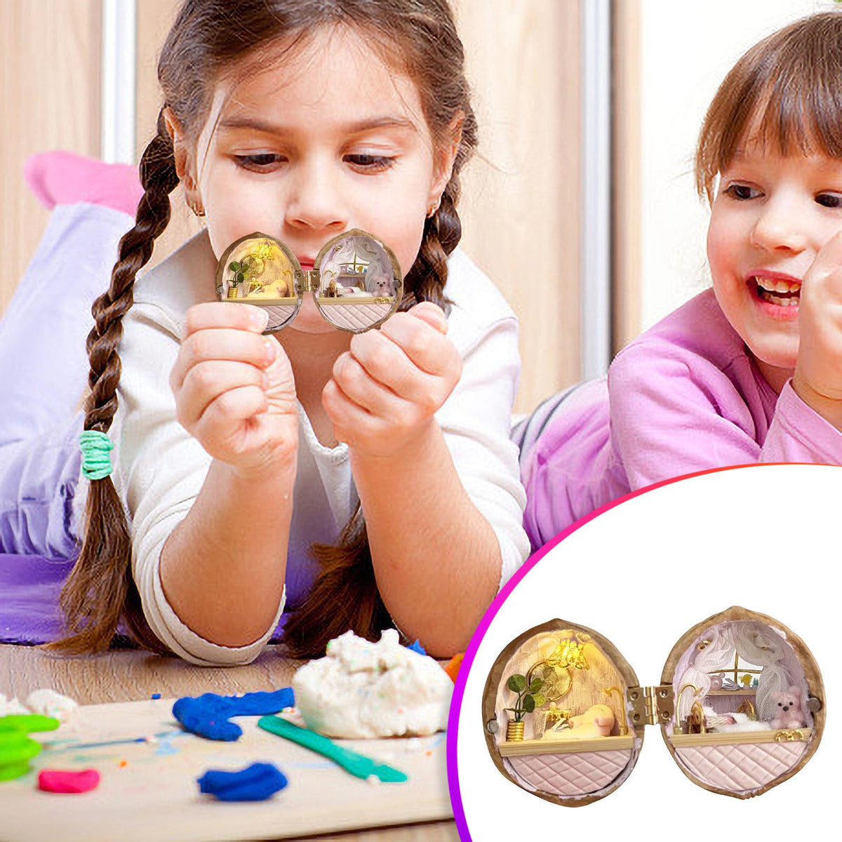 Walnut Hut Material Pack DIY Micro Decoration Miniature V5051