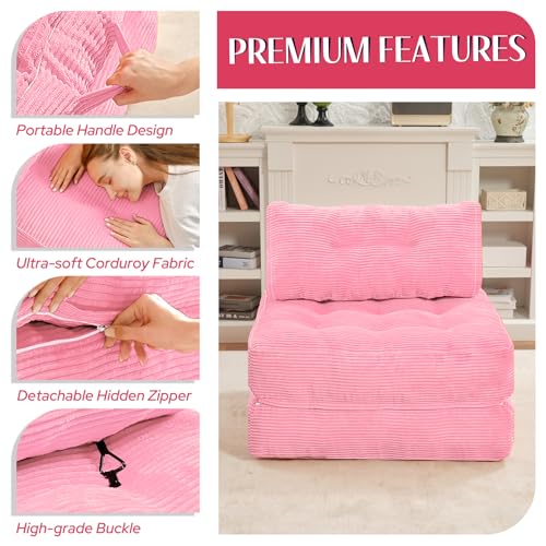 Black Folding Sofa Bed with Dual-Pillow M39302