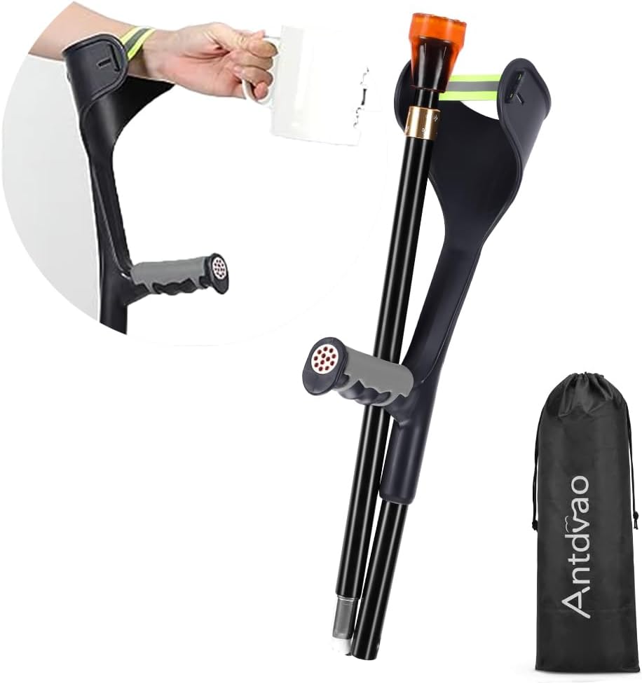 Black Aluminum Forearm Crutches X86145